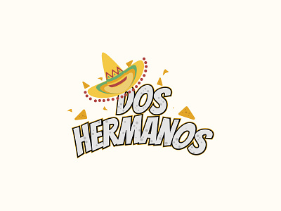 Dos Hermanos branding chips logo mexican mexican hat