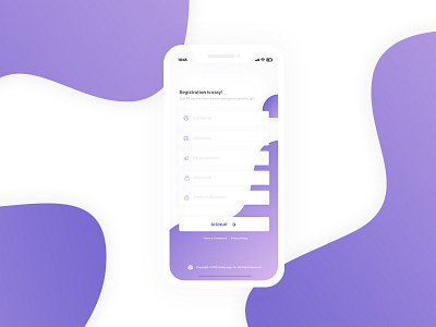 Hobby App Register Page app lavender mobile page purple register register page