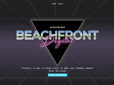 BeachfrontDigital Soft Launch 80s beachfront digital neon the grid tron vice city