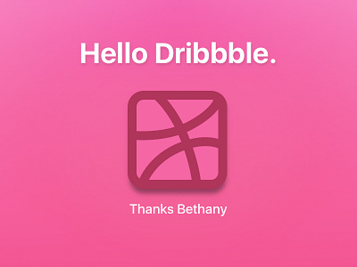 Thank you Bethany Falter! app icon design dribbble first shot ios 9 ios icon iphone 6 logo sf font sketch thank you thanks