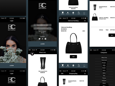 Mobile Ecommerce iOS App Concept clean ecommerce ios iphone login mobile modern retail sketch store ui ux