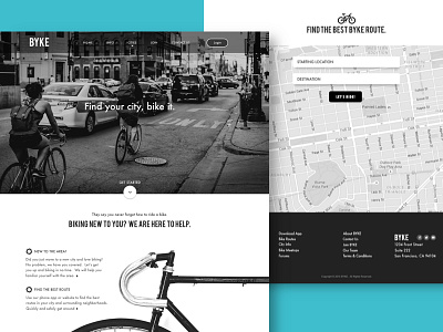 Biking Website Concept - Sketch bike biking clean material modern responsive sketch ui ux web