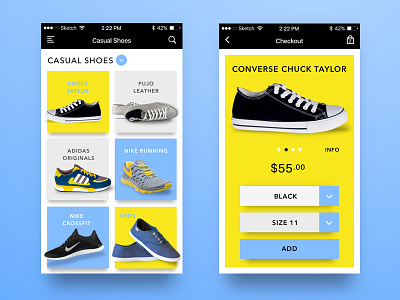 Mobile Ecommerce App Concept app clean ecommerce ios iphone mobile modern retail sketch store ui ux
