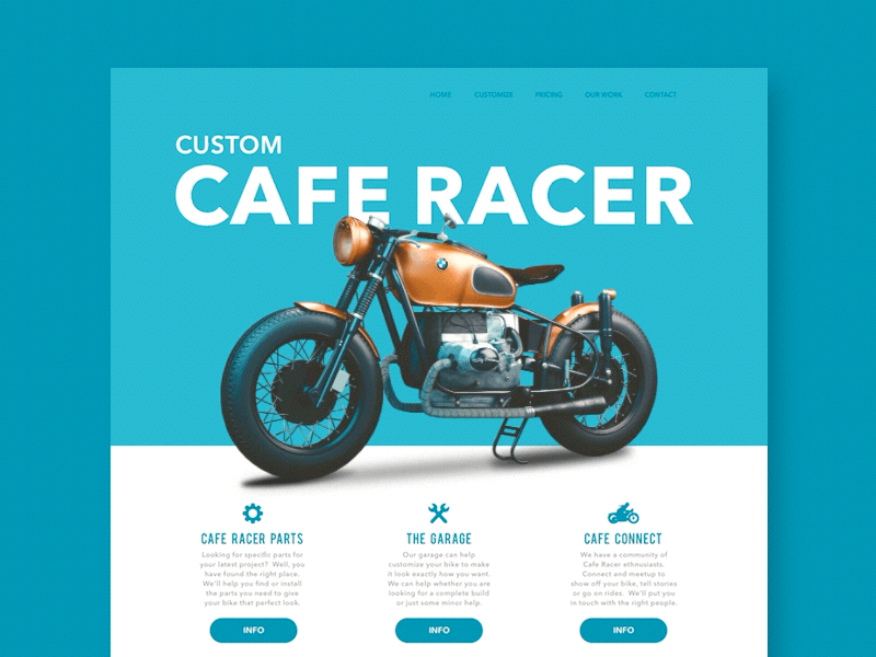 Parallax Scrolling Concept - Motorcycle Site