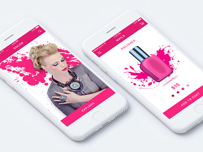 Mobile Cosmetics Concept clean cosmetics iphone makeup minimal mobile modern pink sketch ui ux