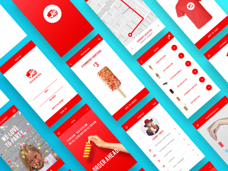 Ice Cream / Food Truck Mobile App