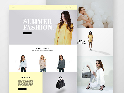 Women's Fashion Site clothing ecommerce fashion landing page web design responsive shop sketch ui ux website womens