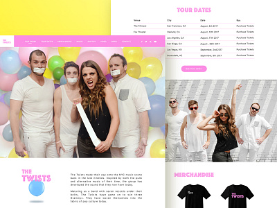 Band Website Concept band ecommerce landing page minimal music musician parallax responsive scrolling ui ux web design
