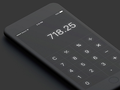 Calculator app black calculator clean data finance minimal mobile mockup numbers ui ux