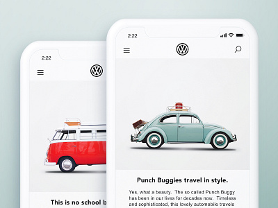 Automobile Mobile Mockup advertising automobile branding car iphone mobile modern punchbuggy sketch volkswagen