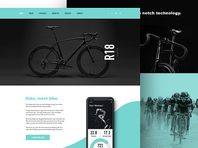 Bicycle Technology ai app bike ecommerce header iphone x landing page parallax sketch ui ux web web design