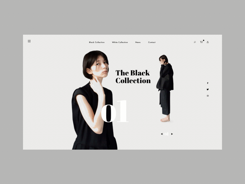 Fashion Headers (Animated) web 2.0 womens scrolling minimal fashion parallax animation principle web design landing page ecommerce ux ui sketch