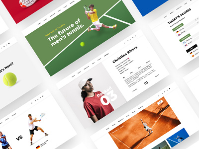 Tennis Site app header landing page minimal pages sketch sports streaming tennis ui ux video web webdesign website