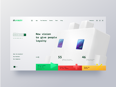 IT Loyalty Main Page Concept app design design illustration loyalty app ui web design white