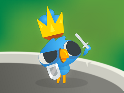 Conquest bird blue character crown cute cutearmy gamdev strategy