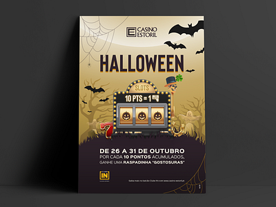 Halloween event poster art casino design digital halloween illustration photoshop slot machine spooky