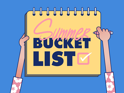 Summer Bucket List after effects art character design digital hands illustration illustrator motion graphics summer