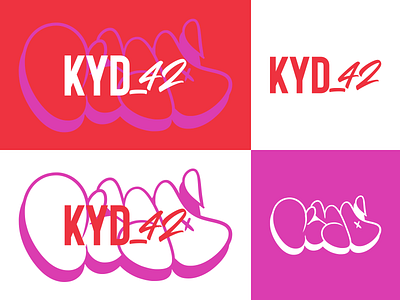 KYD_42 brand concept 42 art brand branding bubble design digital graffiti photoshop purple red tag vector