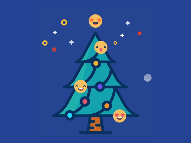 Christmas Tree Emoji Animation animation christmas decoration design emoji gif interaction principle tree