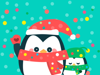 penguins' greeting Christmas is on the way 2/24(7/100) baby christmas cute illustration illustrationdaily penguin