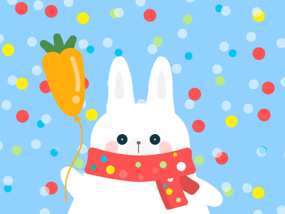 All a bunny want is a carrot bubble bunny carrot christmas circle illustration rabbit red scarf