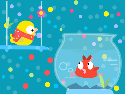 Hey buddy, good choice of the scarf bird buddy christmas cute fish illustration red rock scarf snow swing tank