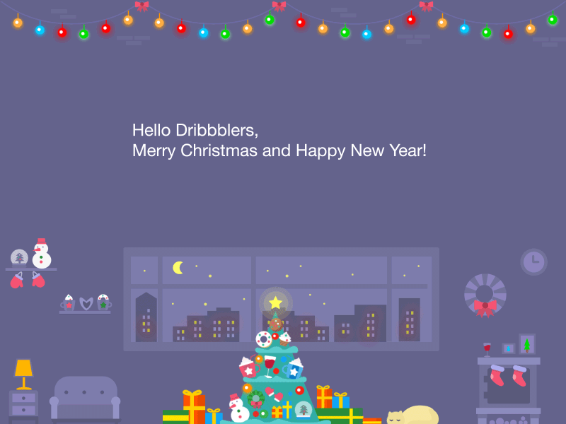 Merry Christmas Yahoo Mail Stationery by Jianqi Chen on Dribbble