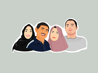 Family adobe photoshop avatar vector