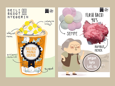 Bulbaz Mango Gosrok design food product poster universitas sebelas maret vector
