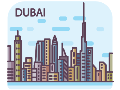 Dubai Luggage Label