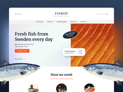 Fish Shop e commerce e shop ecommerce fish interface design shop ui ui ux ux web design
