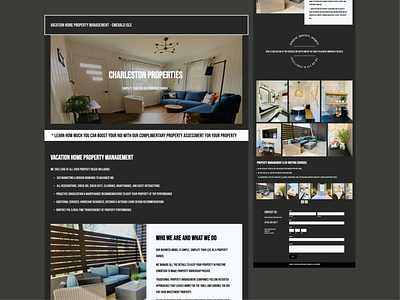 Charleston Property Management Landing Page design graphic design graphics illustrator landing page ui ux vector