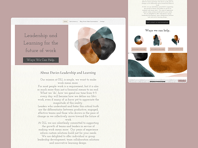 Leadership & Learning Landing Page