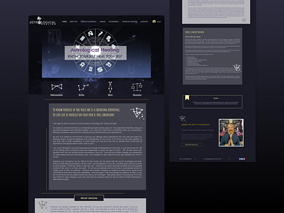 Astrological Healing Landing Page branding design graphic design illustration landing page logo ui ux vector