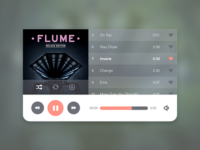 UI Exercise - Music Player creative agency creative direction design design agency ui ux