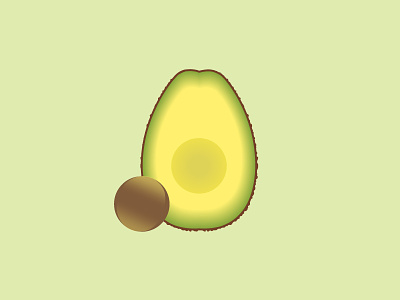 Avocado art avocado fruit icon illustration vector
