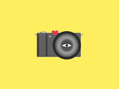 Don't Blink! camera icon illustration vector