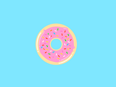 Donut time donut icon illustration vector