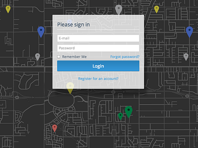 Parallax effect login form form login parallax