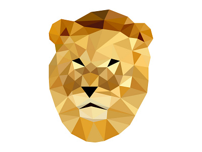 Low poly Lion lion low poly triangles