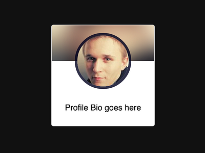 Profile card with blur avatar blur profile