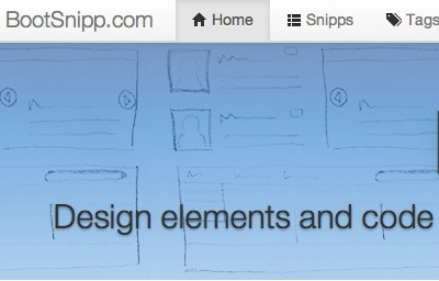 Bootsnipp home page header twitter bootstrap bootsnipp.com bootsnipp