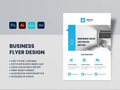 Clean Business Flyer Design Canva