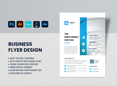 Clean Business Flyer Design Canva banner ads branding business canva flyer canva template clean company corporate marketing minimal modern professional promotion sales simple