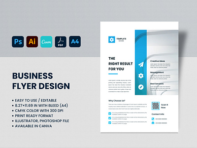 Clean Business Flyer Design Canva