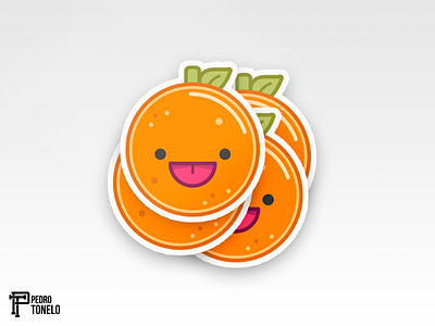 Crazy Orange design orange product sticker vetor
