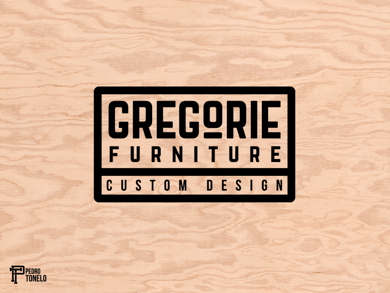 Gregorie Furniture - Logo Concept design furniture graphics hipster logo saw timber vector wood