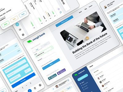 Veegil Web & Mobile Banking Test App concept design mobile product prototype ui ux web