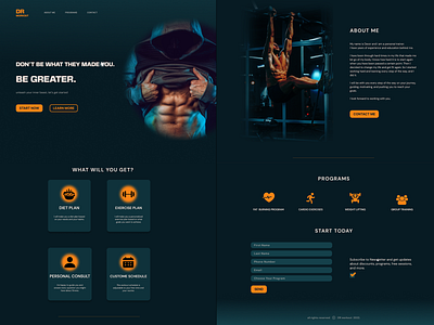 Personal trainer website