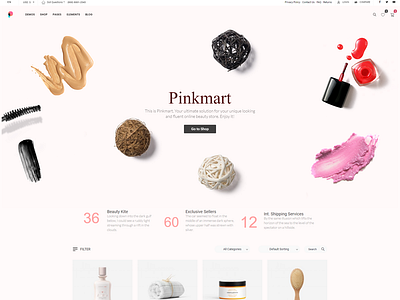 Pinkmart WordPress Woocomerce Theme - Cosmetics Shop